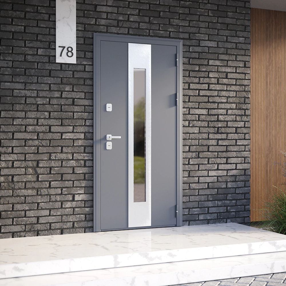 Дверь входная металлическая с терморазрывом Термакс Люми-100 2050х960х102 мм правая