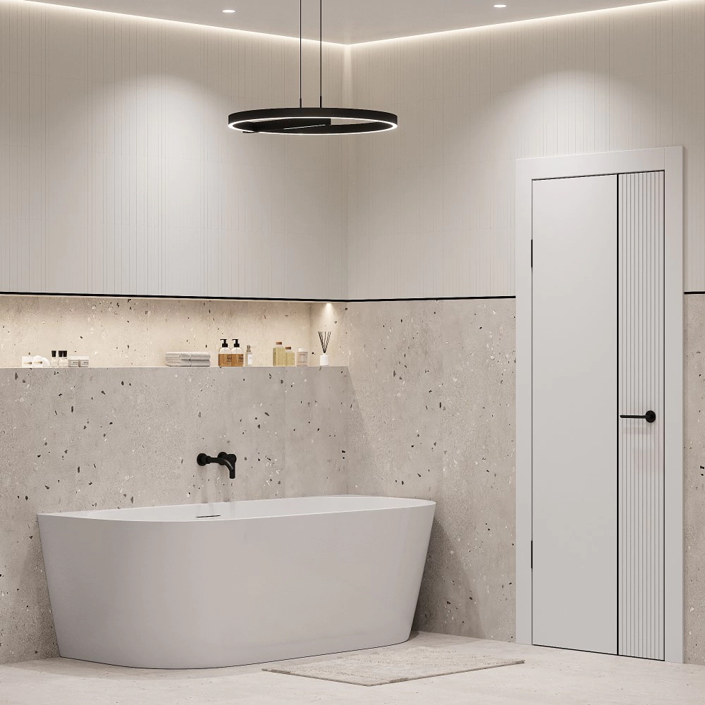 Дверь межкомнатная глухая 2000х800 мм Эмалле ММ-3 Белуччи белая