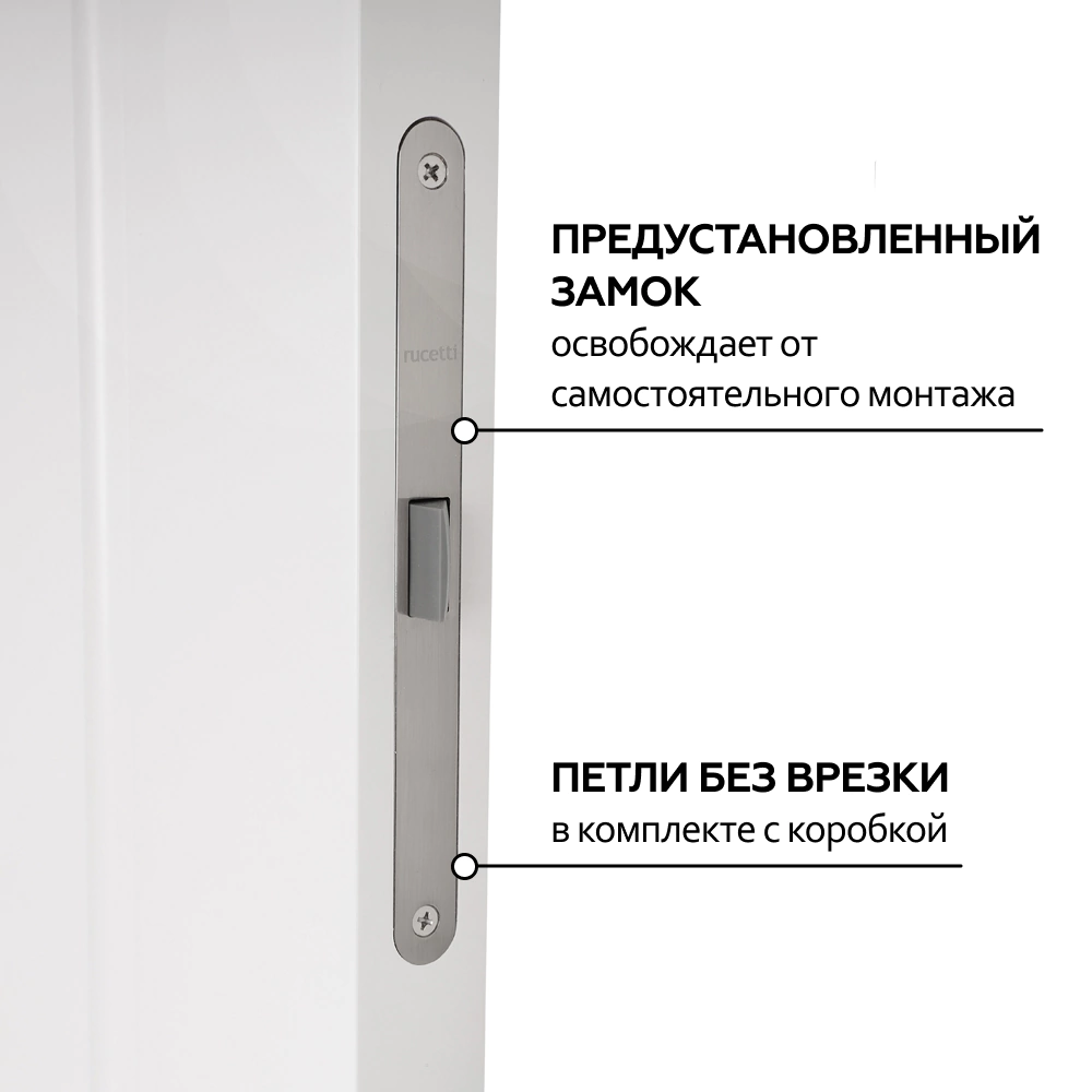Дверь межкомнатная глухая 80х230 см Шеффилд Эмаль Белый