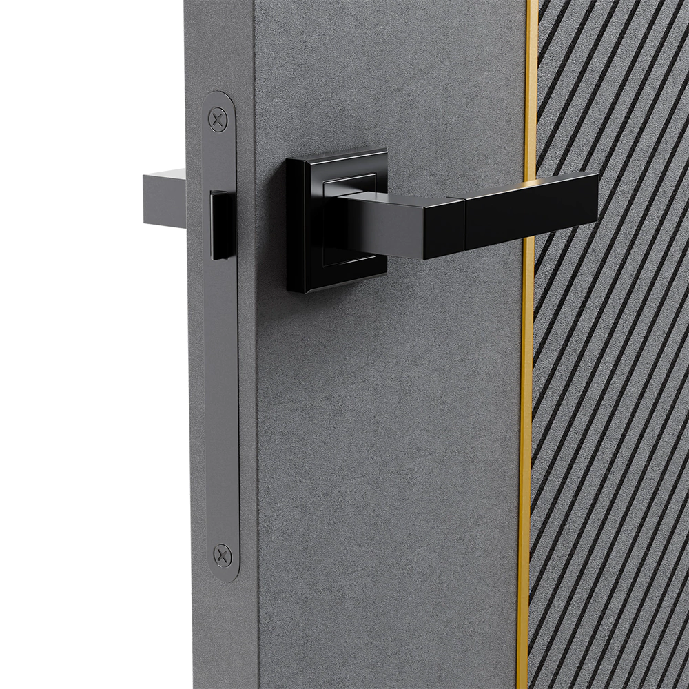 Дверь межкомнатная глухая 2000х800 мм Вива ПВХ бетон темный