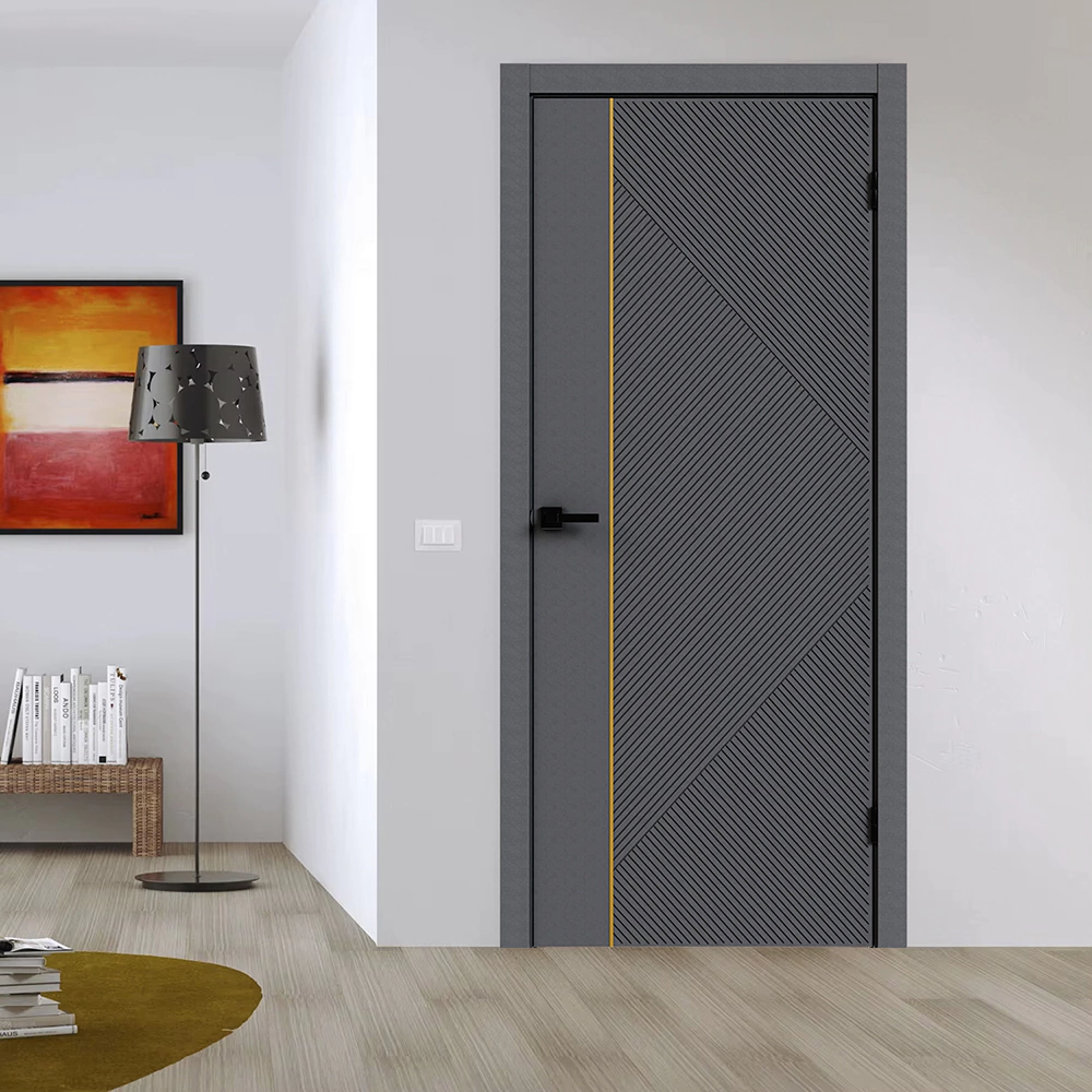 Дверь межкомнатная глухая 2000х800 мм Вива ПВХ бетон темный