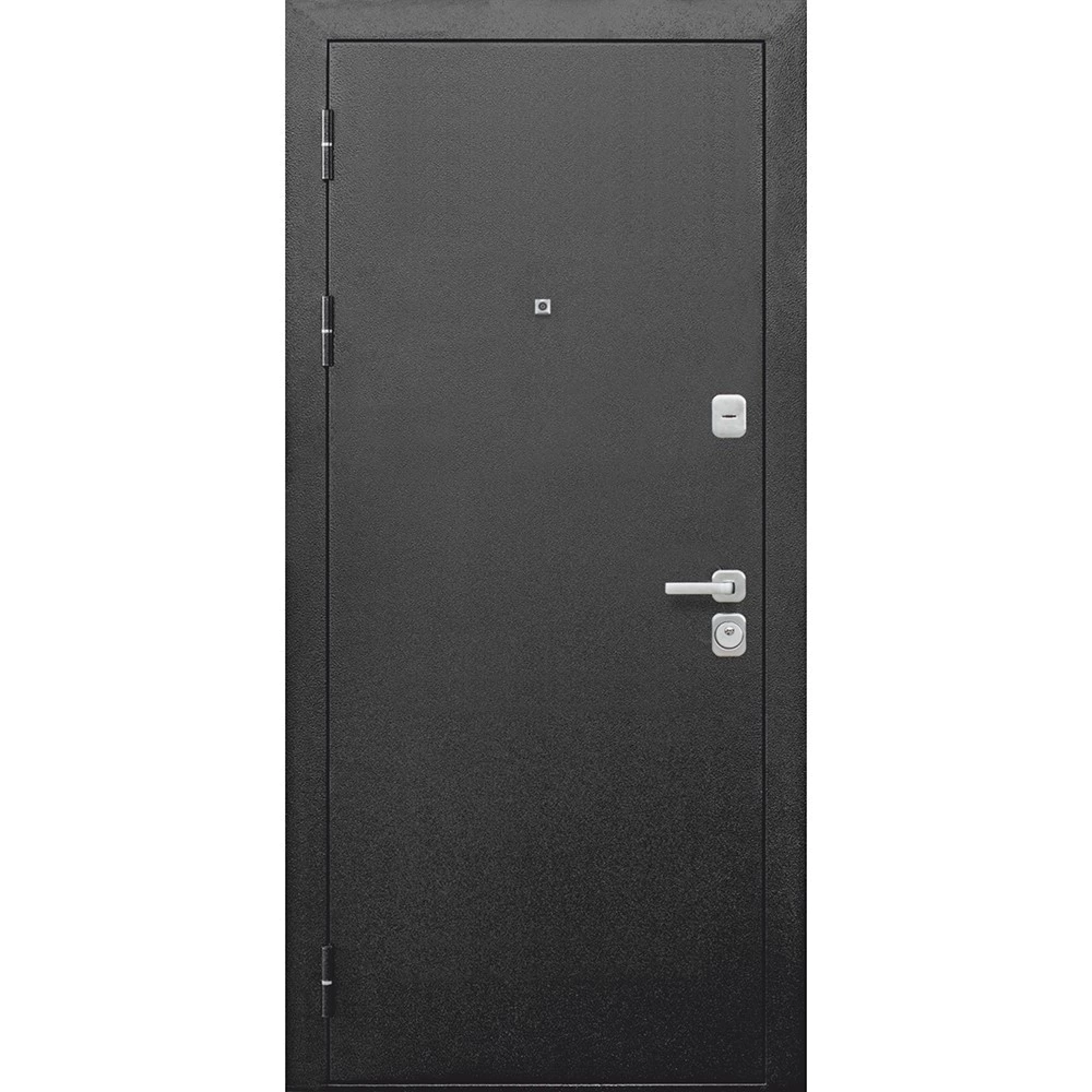 Дверь входная металлическая Толстяк Черный букле/Грецкий орех 2050х960х90 мм левая