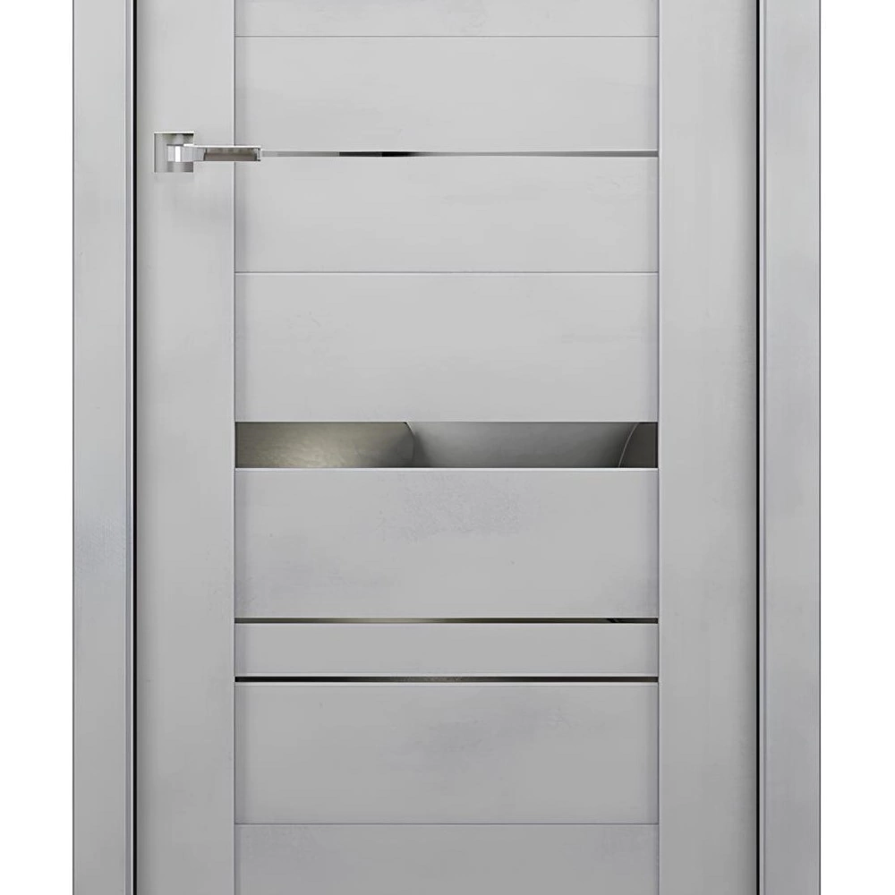 Дверь межкомнатная глухая Тандем-8 2000х800 мм ПВХ Бетон известковый, зеркало