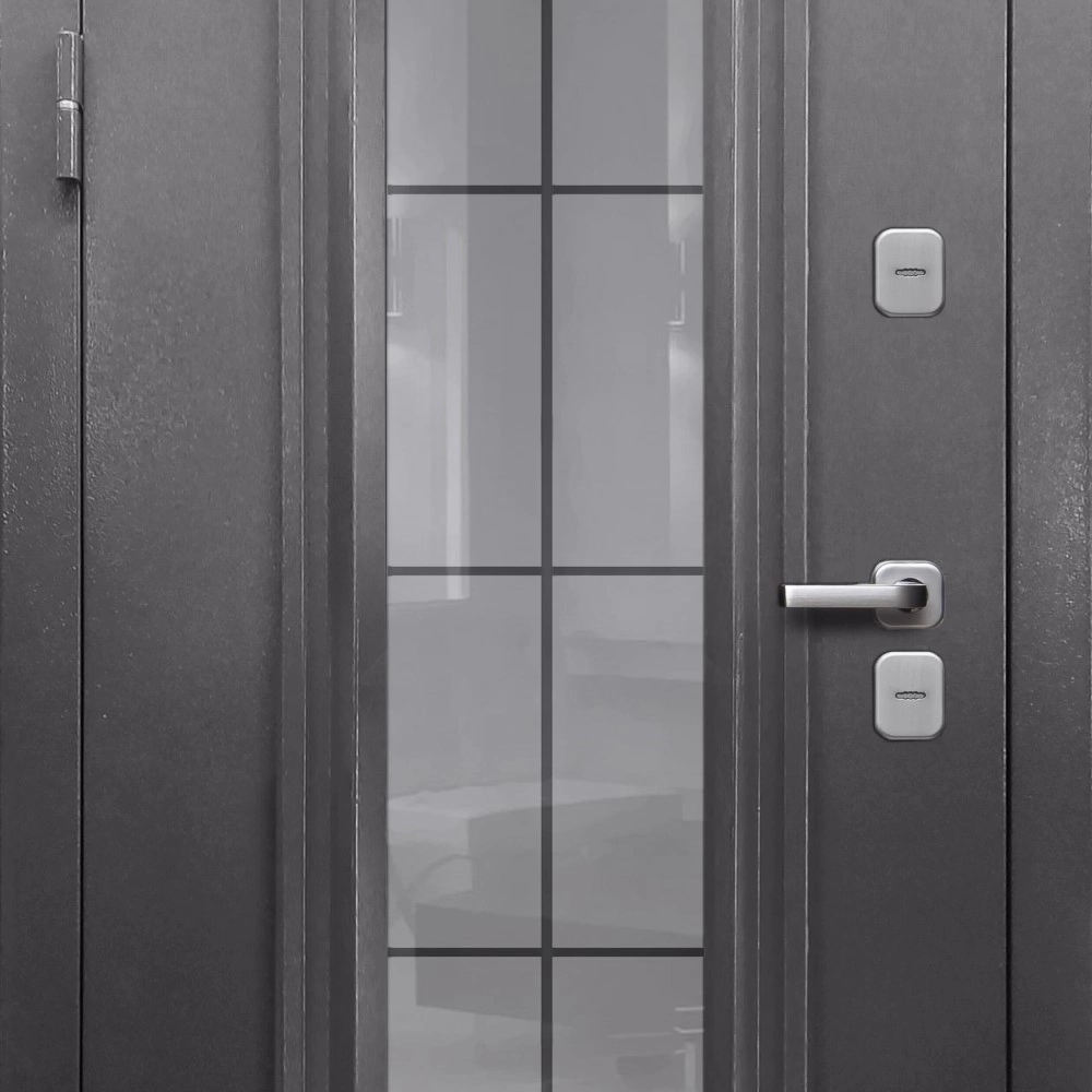 Дверь входная металлическая Протерма 4D Букле графит/Белый 2050х860х110 мм левая