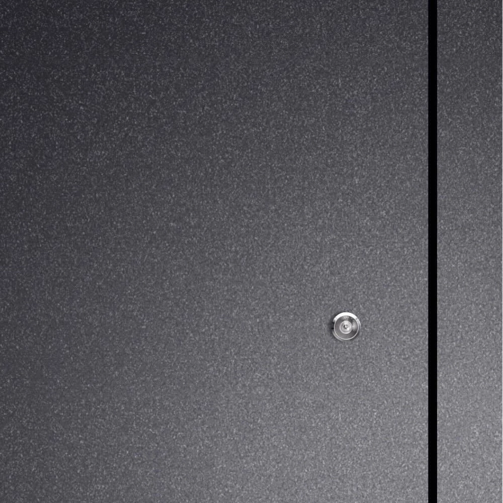 Дверь входная металлическая Тепла-2 Букле черный/Ривьера Айс 2050х860х90 мм левая