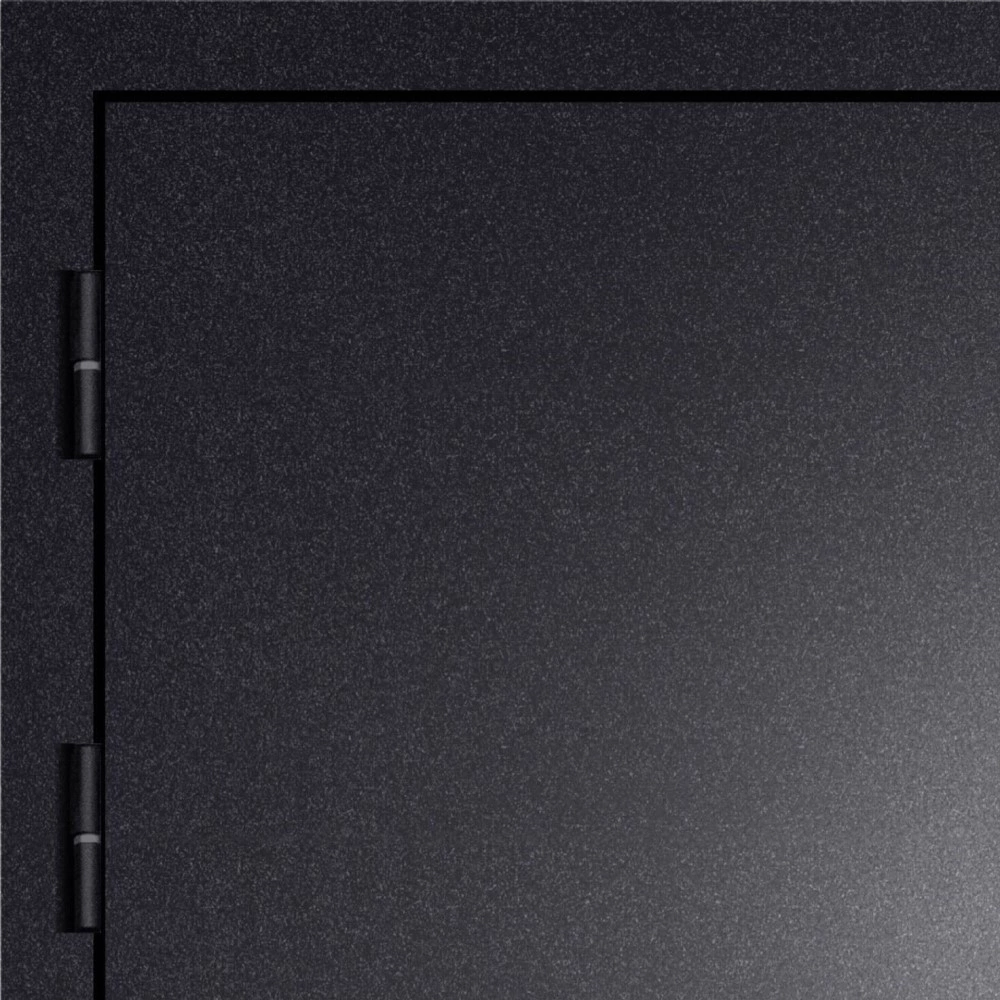 Дверь входная металлическая Тепла-2 Букле черный/Ривьера Айс 2050х860х90 мм левая