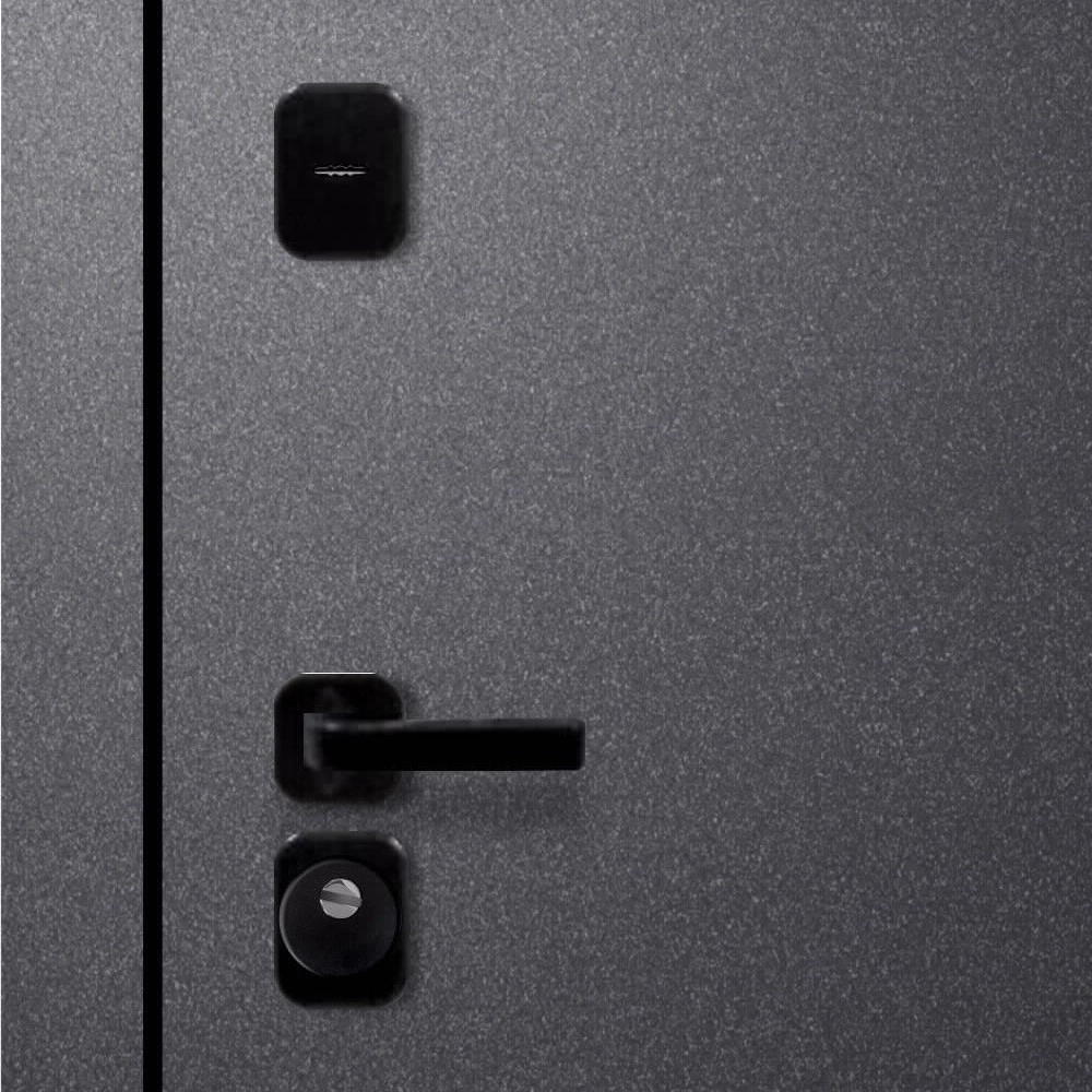 Дверь входная металлическая Тепла-4 Букле черный/Эмалит белый 2050х960х90 мм правая