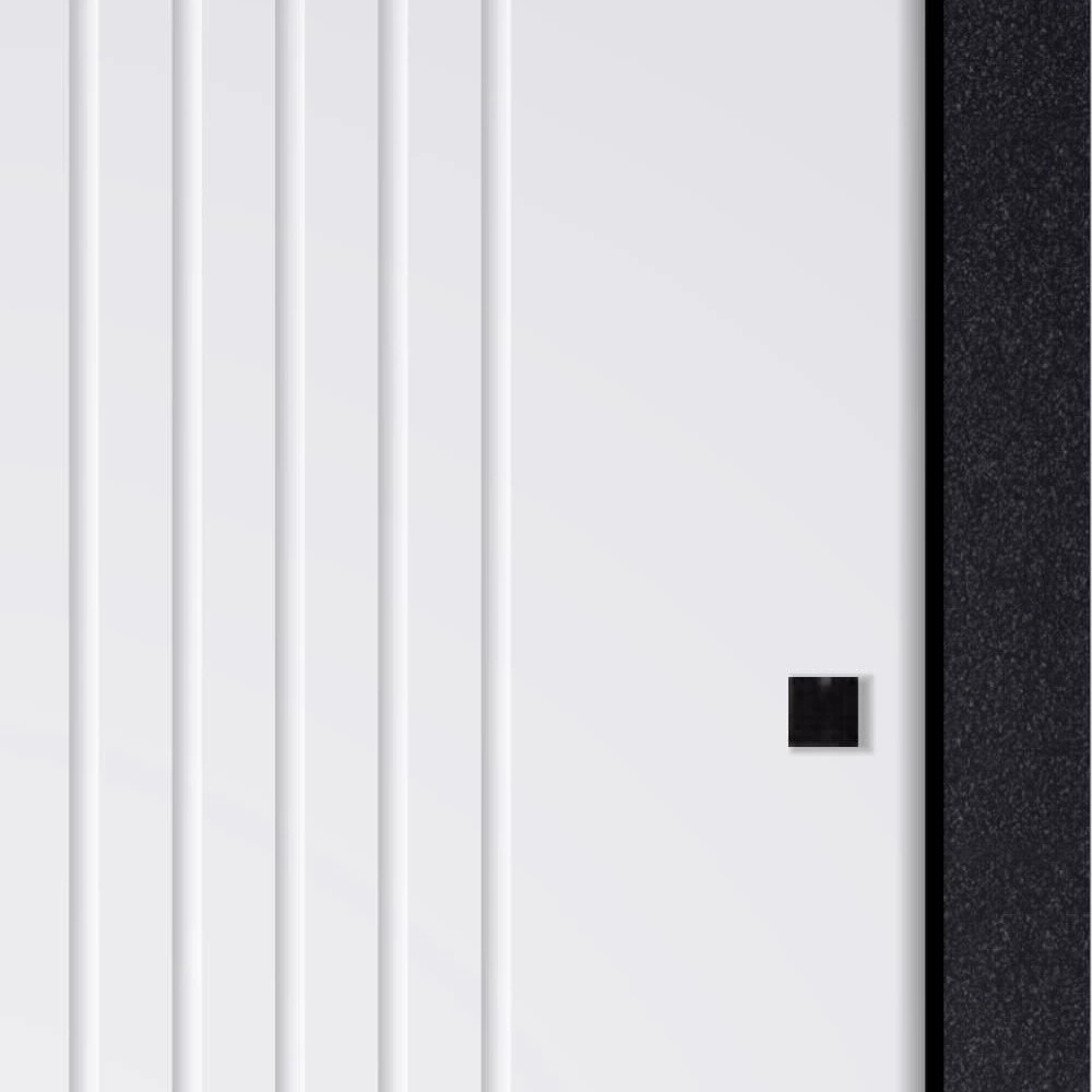 Дверь входная металлическая Тепла-4 Букле черный/Эмалит белый 2050х960х90 мм правая