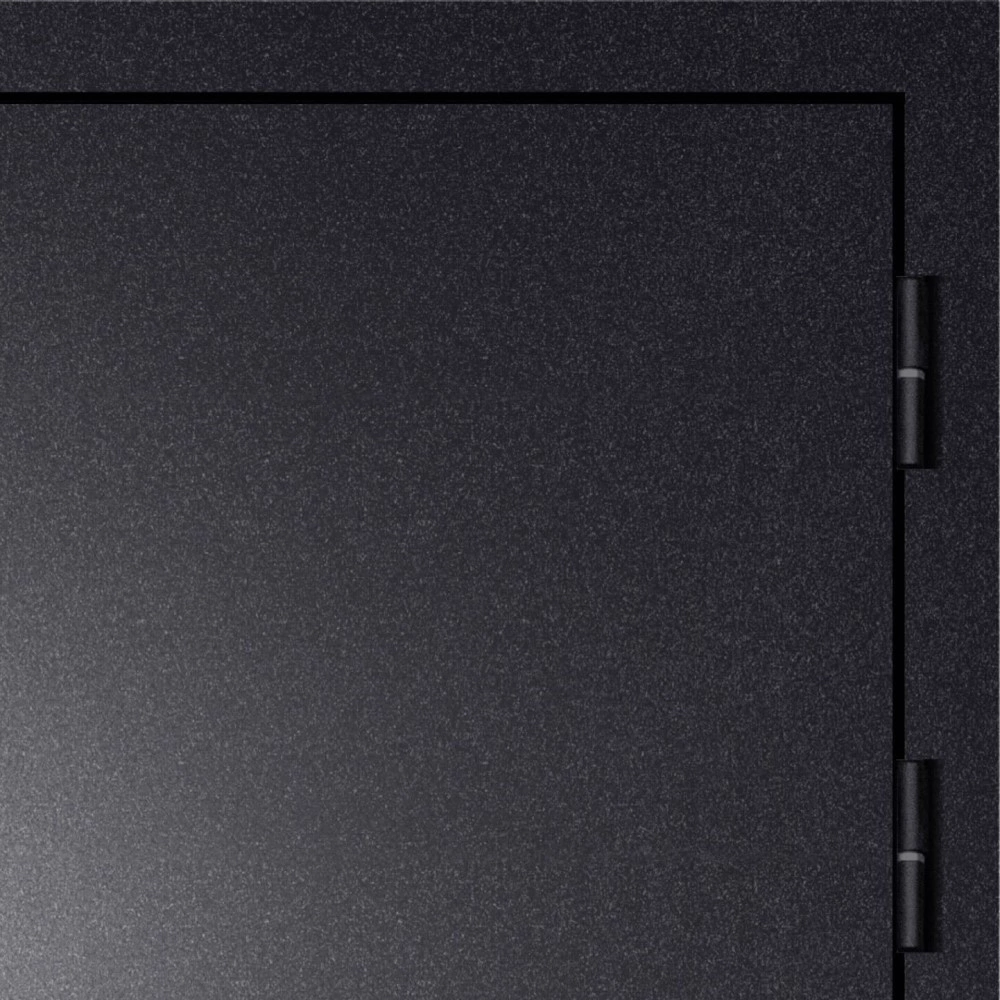 Дверь входная металлическая Тепла-4 Букле черный/Эмалит белый 2050х960х90 мм правая