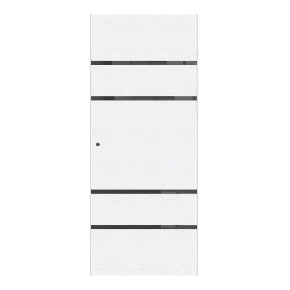 Дверь межкомнатная остекленная 2000х900 мм Маре белый бьянко/черный лакобель