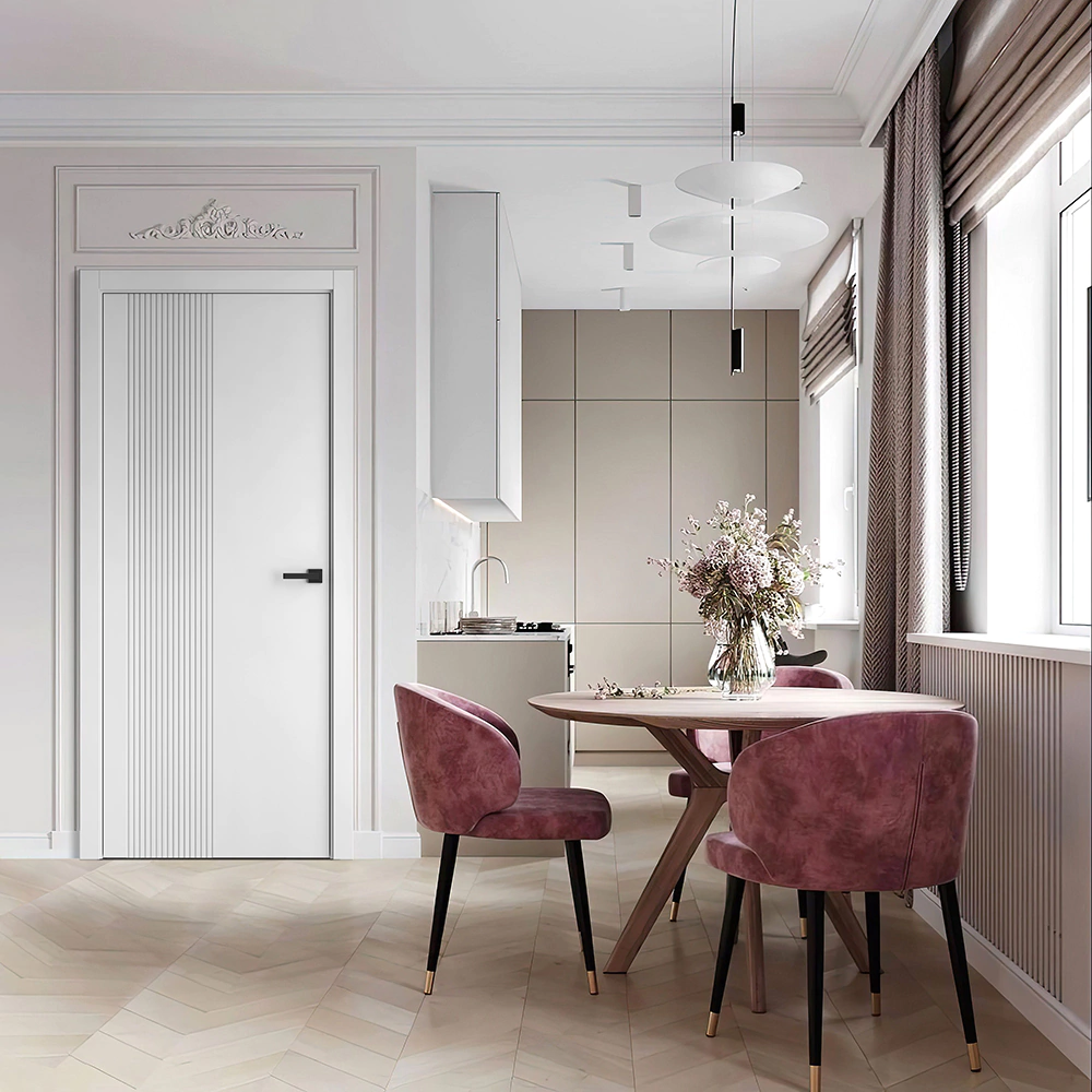 Дверь межкомнатная 2000х800 мм глухая эмаль белая Онда