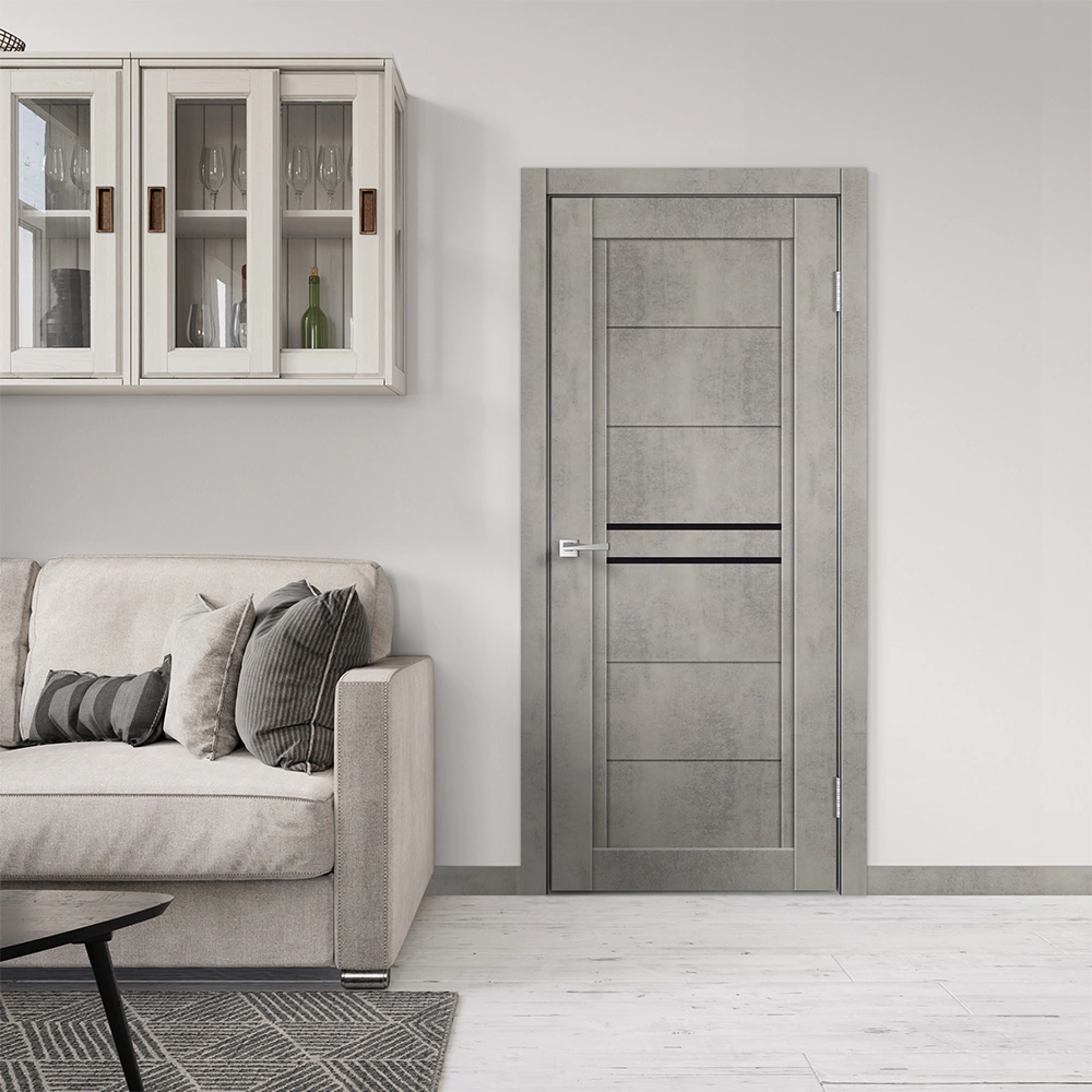 Дверь межкомнатная остекленная ПВХ 2000х800 мм Некст-2 Муар светло-серый