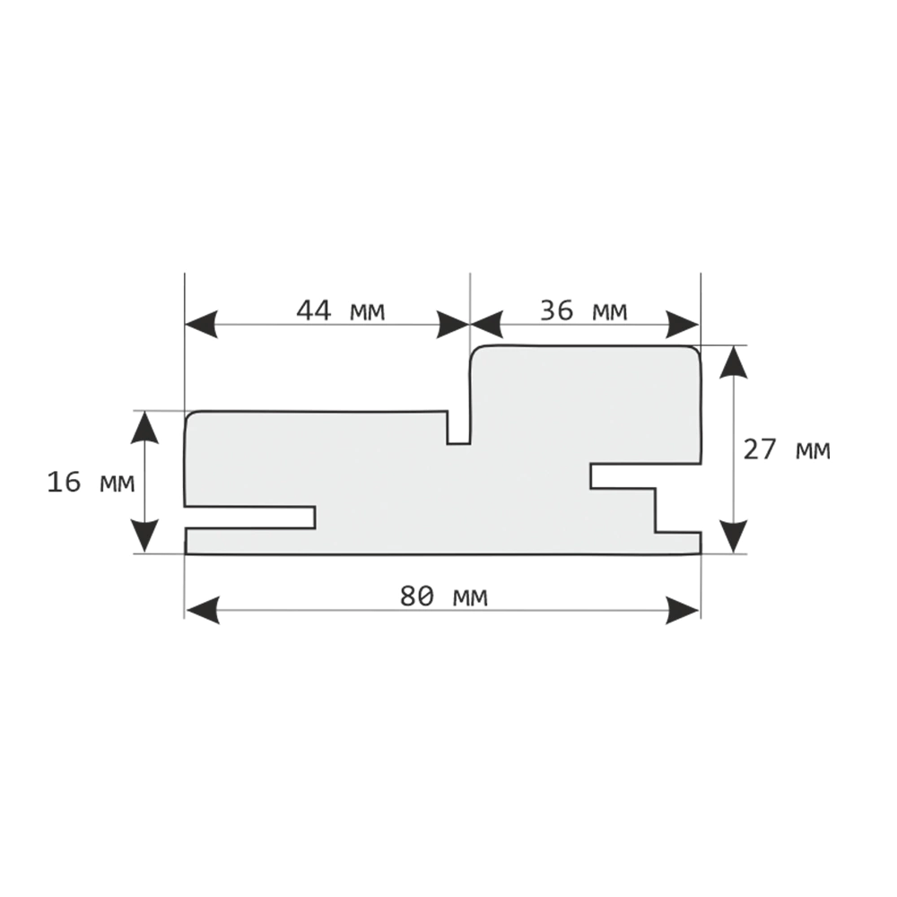 Стойка коробки телескопическая с уплотнителем 2200х80х26 мм Хартвуд Сильвер (DC-3)