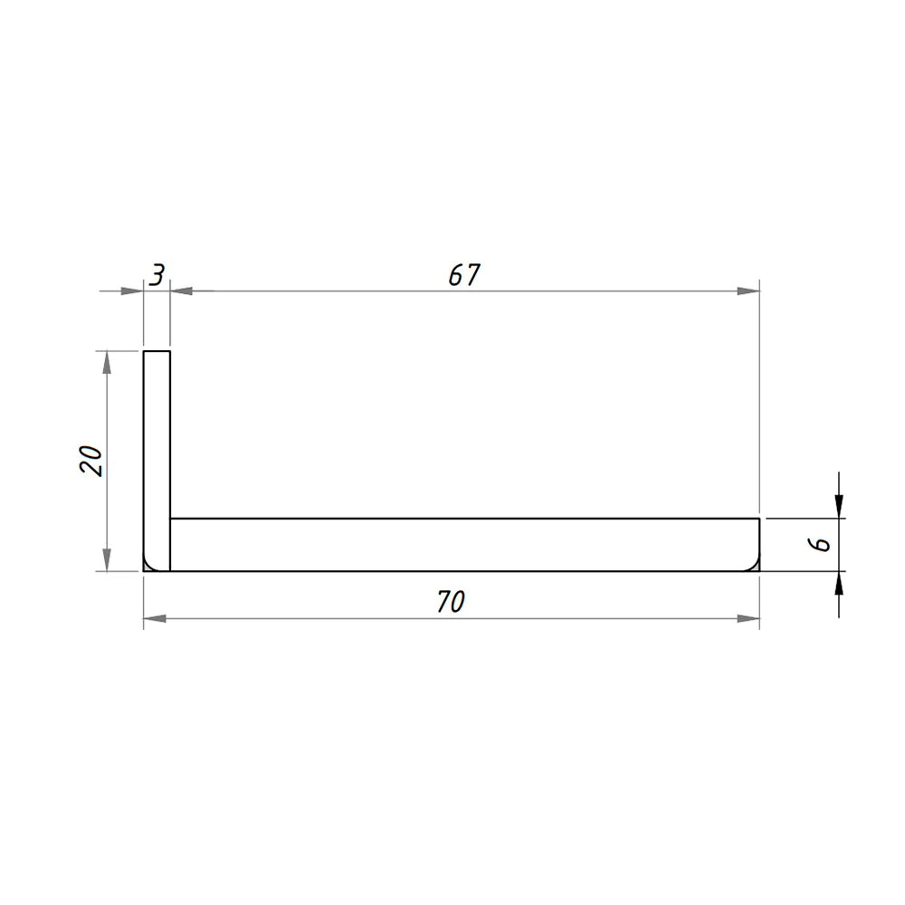 Наличник телескопический 2200х70х8 мм Хартвуд Платинум (DC-4)