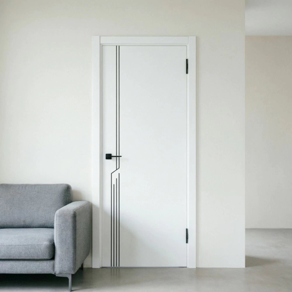 Дверь межкомнатная 2000х700 мм глухая Ли-2 ПЭТ Айс