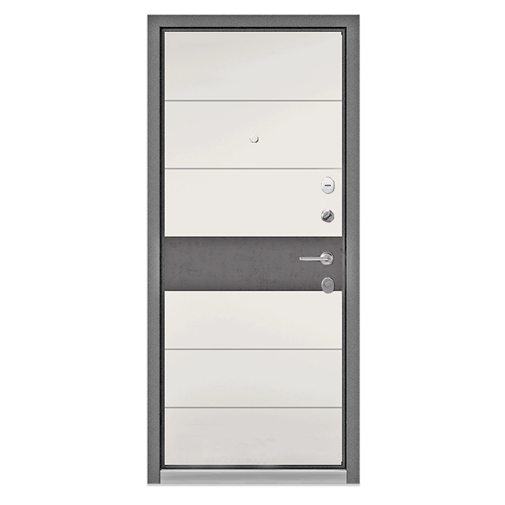 Дверь входная металлическая Гринд Графит софт/Белый софт 2050х960х70 мм правая