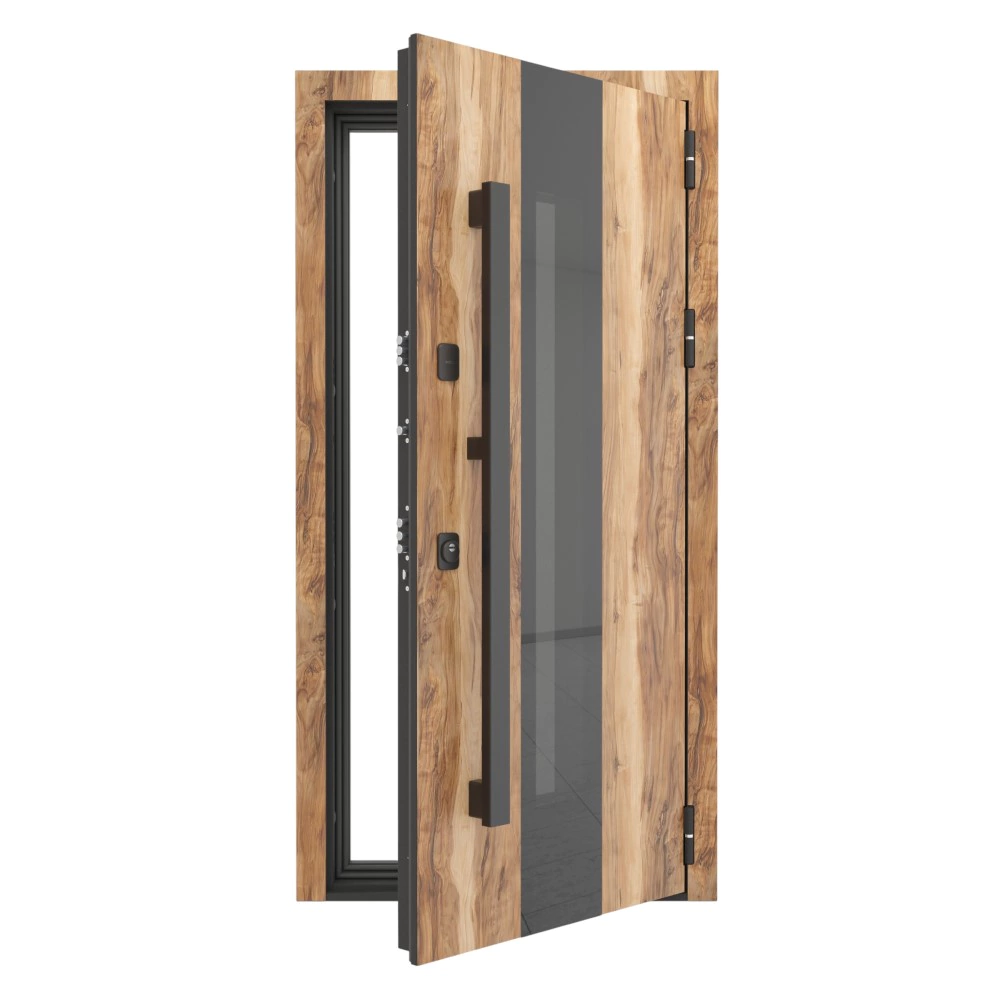 Дверь входная металлическая с терморазрывом 2050х960х110 мм правая Термакс Люми ПРО МАКС