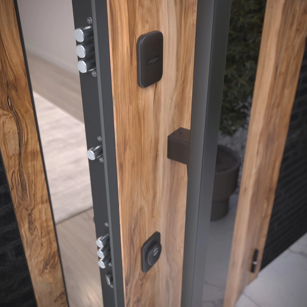 Дверь входная металлическая с терморазрывом 2050х960х110 мм правая Термакс Люми ПРО МАКС