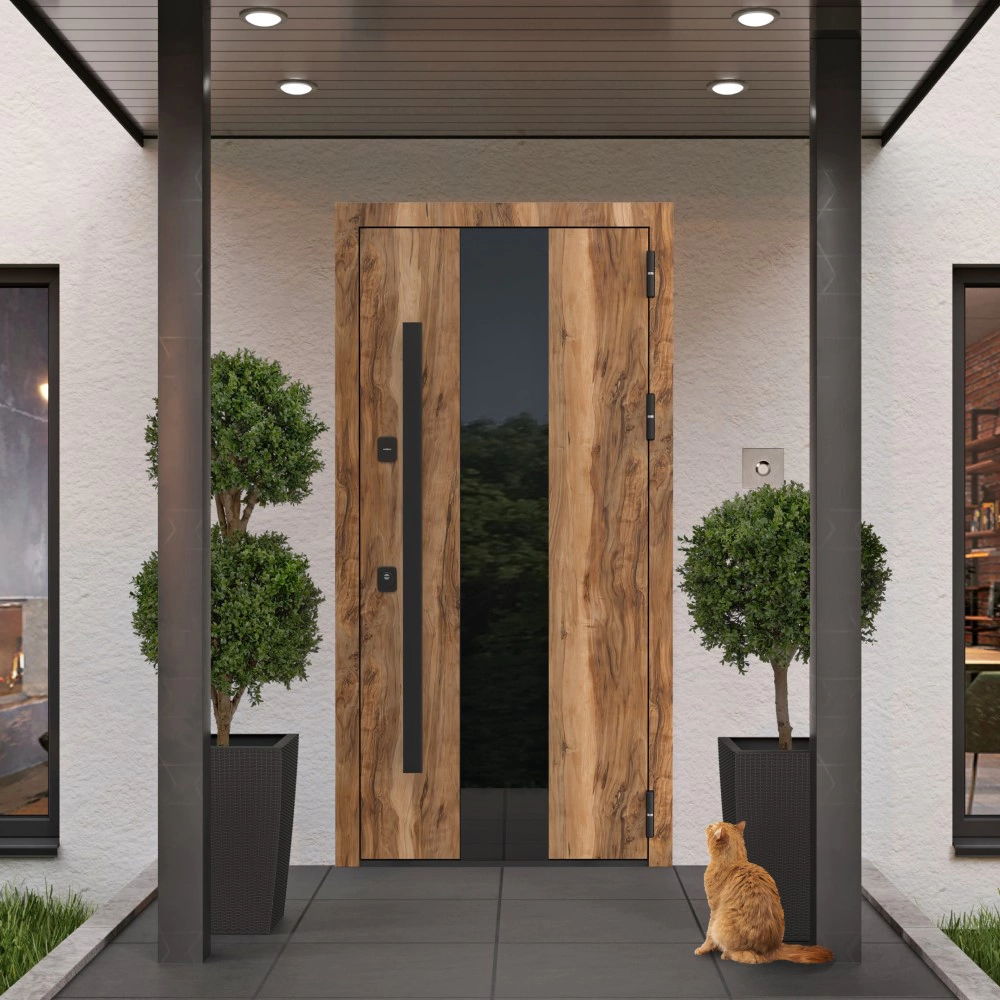 Дверь входная металлическая с терморазрывом 2050х960х110 мм правая Термакс Люми ПРО МАКС