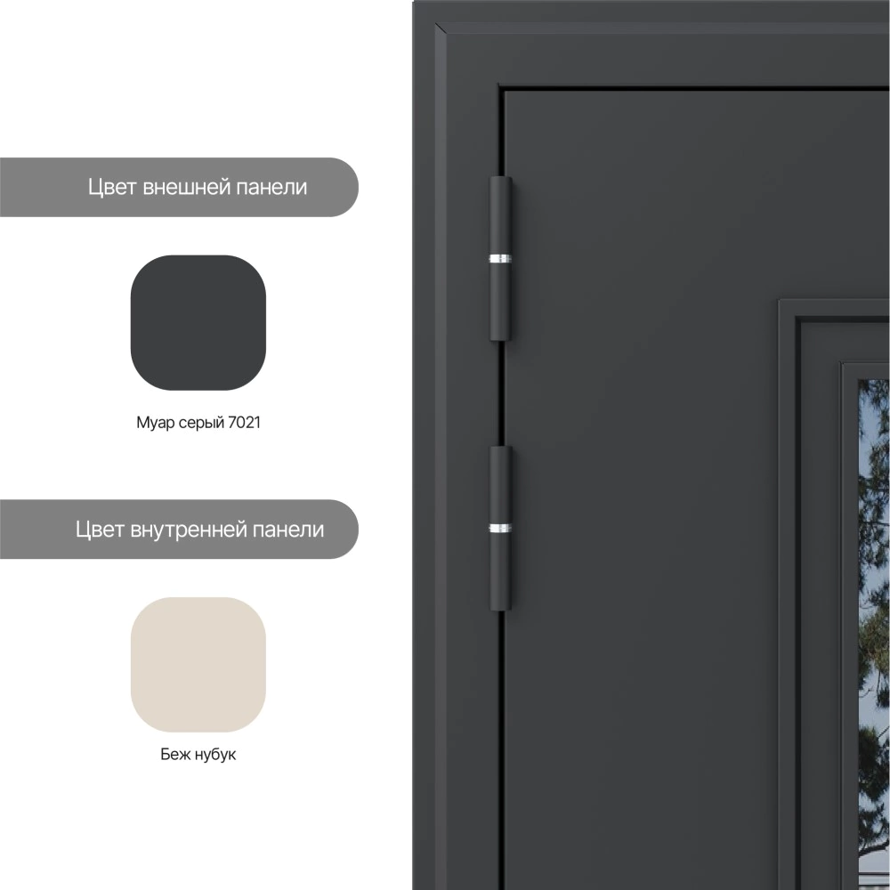 Дверь входная металлическая с терморазрывом 2050х960х102 мм правая Термакс Люми Классик