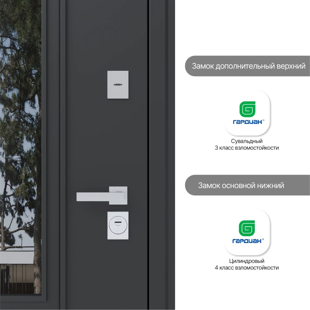 Дверь входная металлическая с терморазрывом 2050х960х102 мм правая Термакс Люми Классик