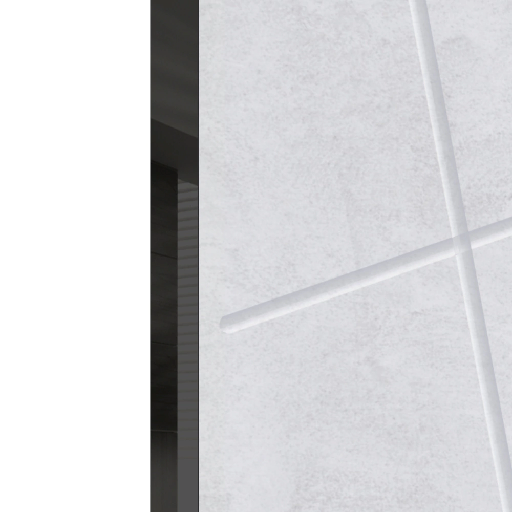 Дверь межкомнатная остекленная 2000х800 мм Бремен бетон снежный