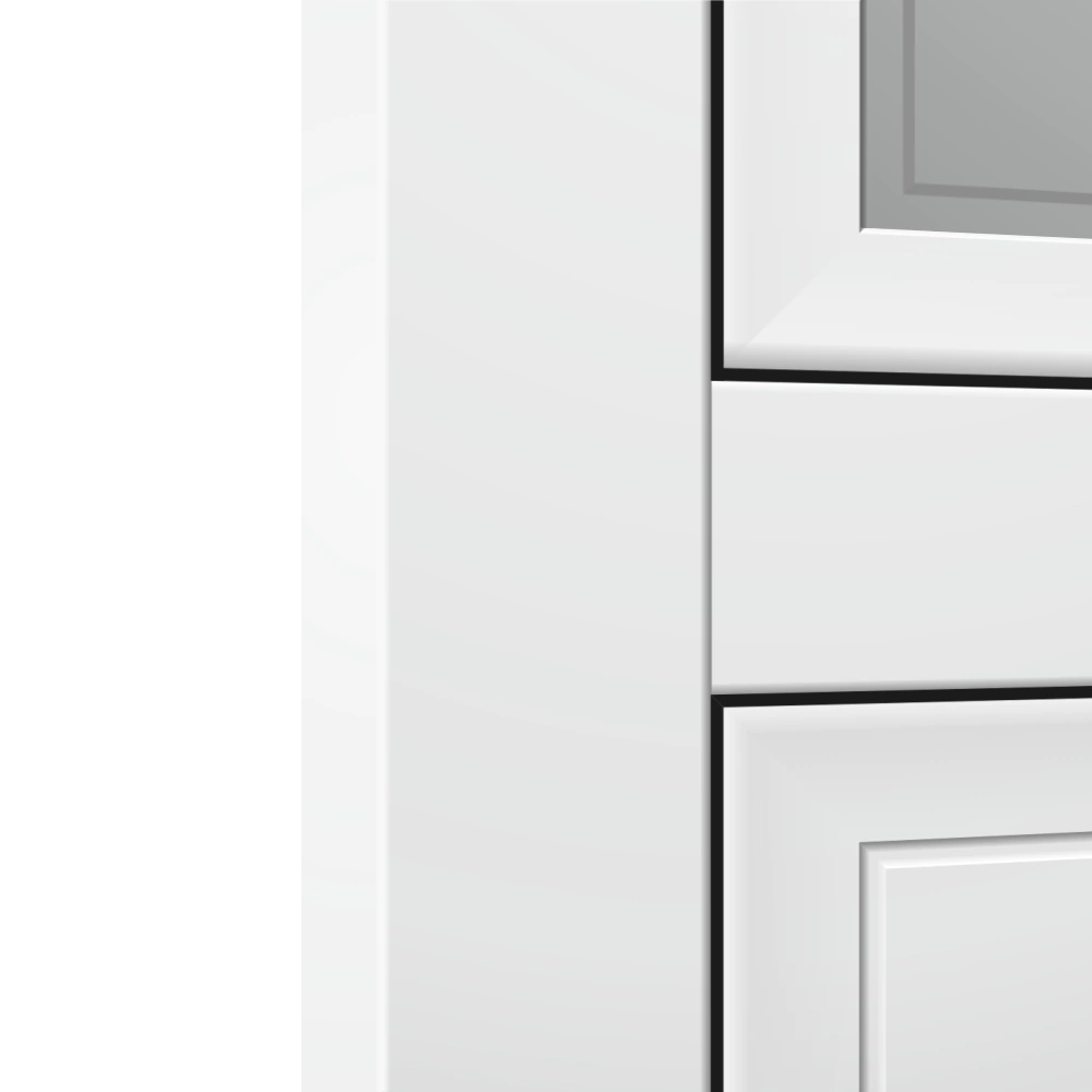 Дверь межкомнатная остекленная 2000х800 мм Севилья белый бархат