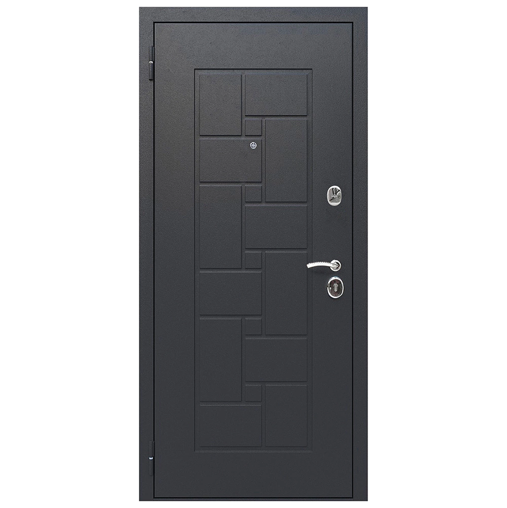 Дверь входная металлическая Доминанта серебро/бетон серый 2050х960х60 мм левая