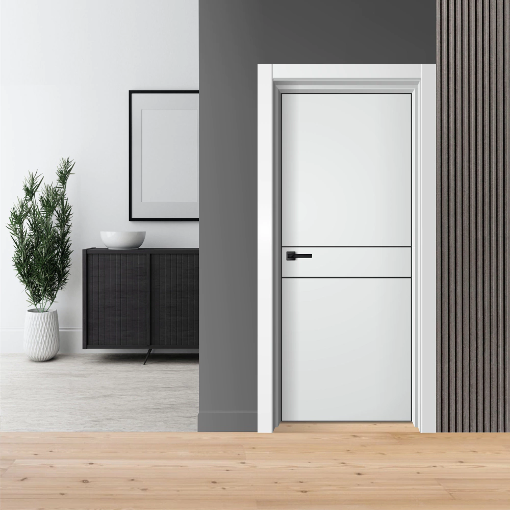 Дверь межкомнатная глухая 2000х700 мм LINE 2 Вайт белая
