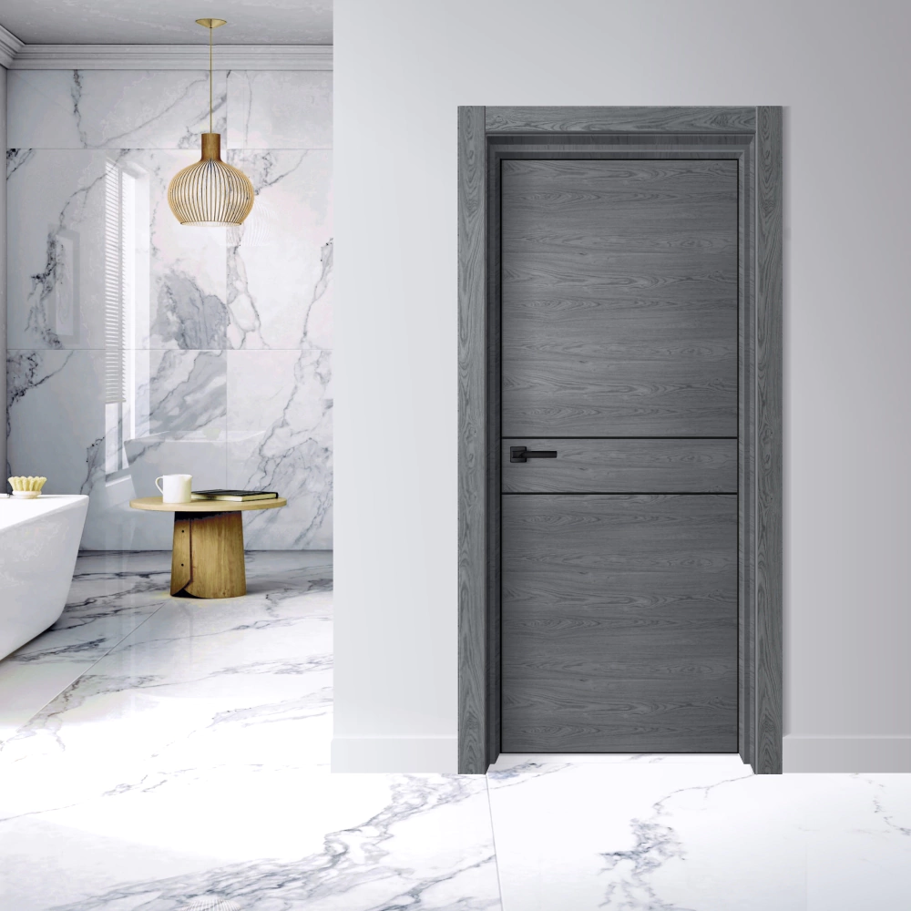 Дверь межкомнатная глухая 2000х600 мм LINE 2 Ольха серая