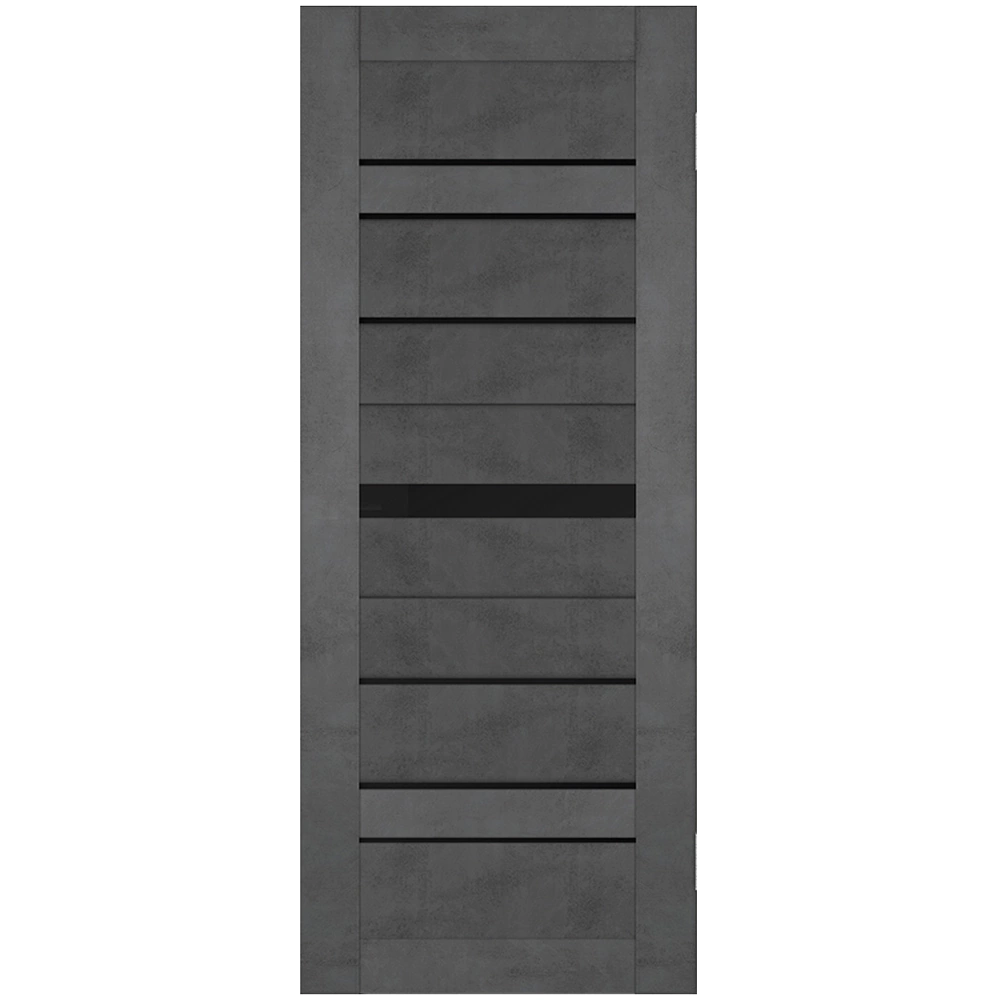 Дверь межкомнатная остекленная 2000х600 мм Master Foil CITY 1 бетон темно-серый