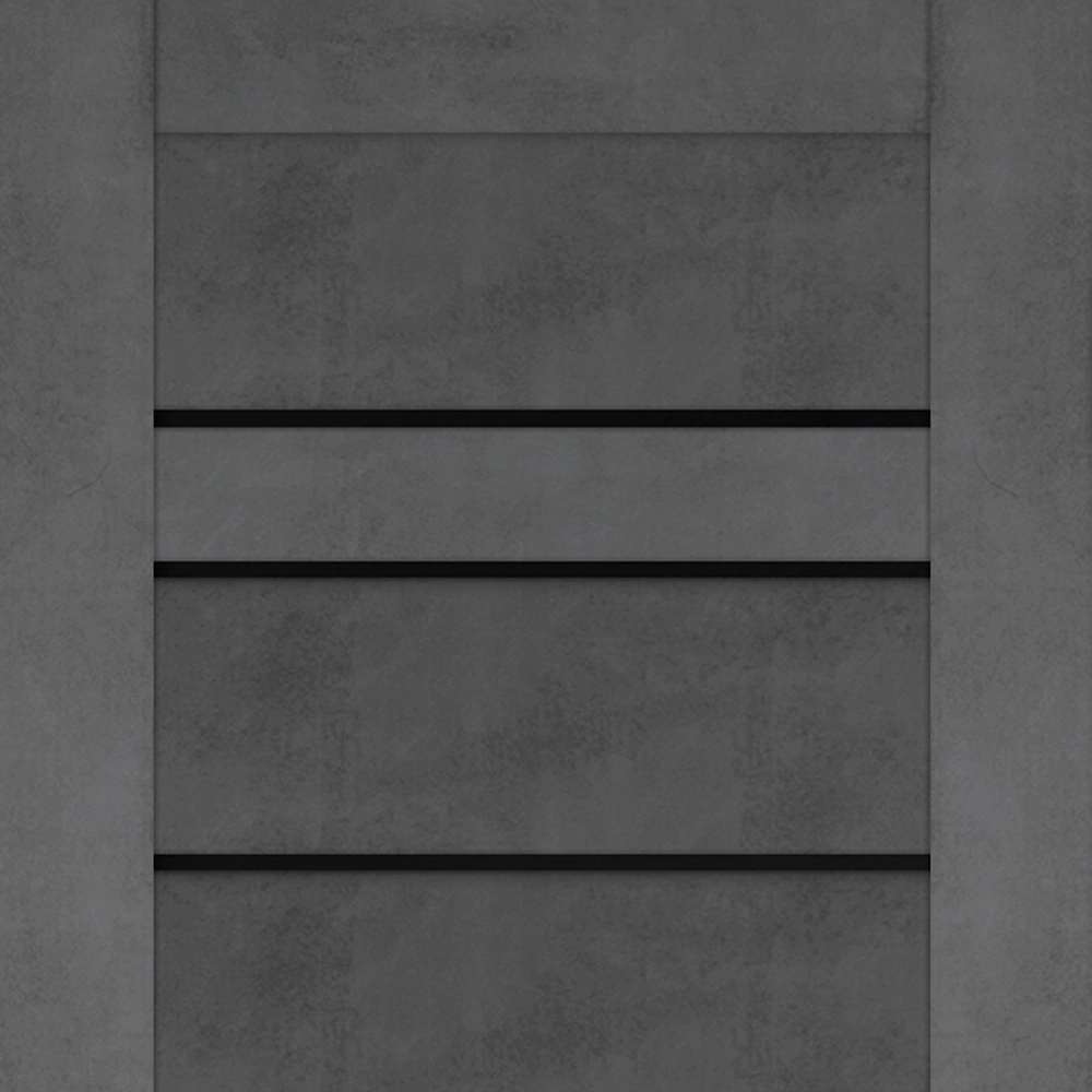 Дверь межкомнатная остекленная 2000х600 мм Master Foil CITY 1 бетон темно-серый