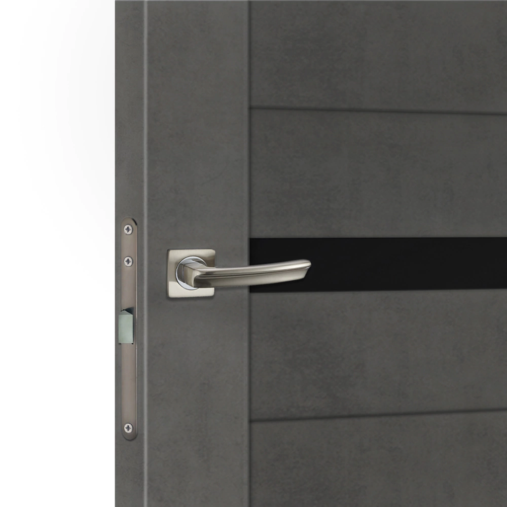 Дверь межкомнатная остекленная 2000х600 мм Master Foil CITY 1 бетон темно-серый