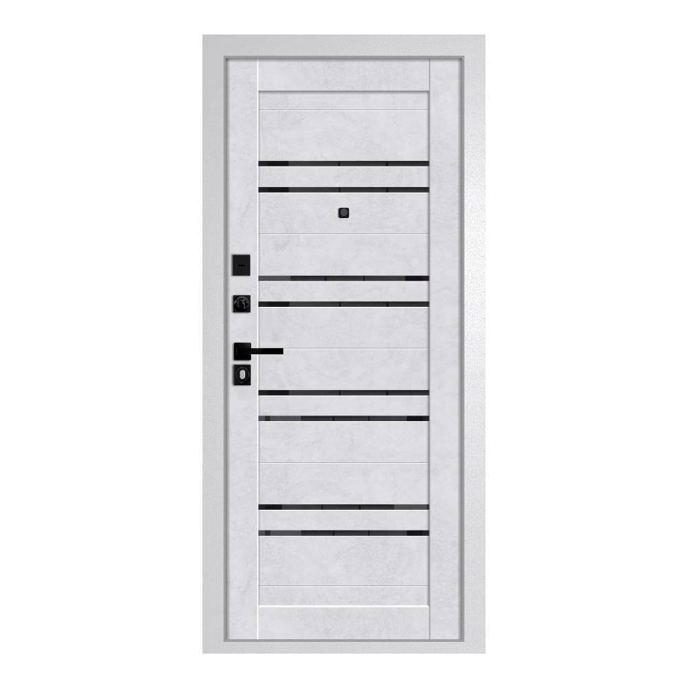 Дверь входная металлическая Герой-1 антик белый/бетон снежный 2050х960х90 мм левая