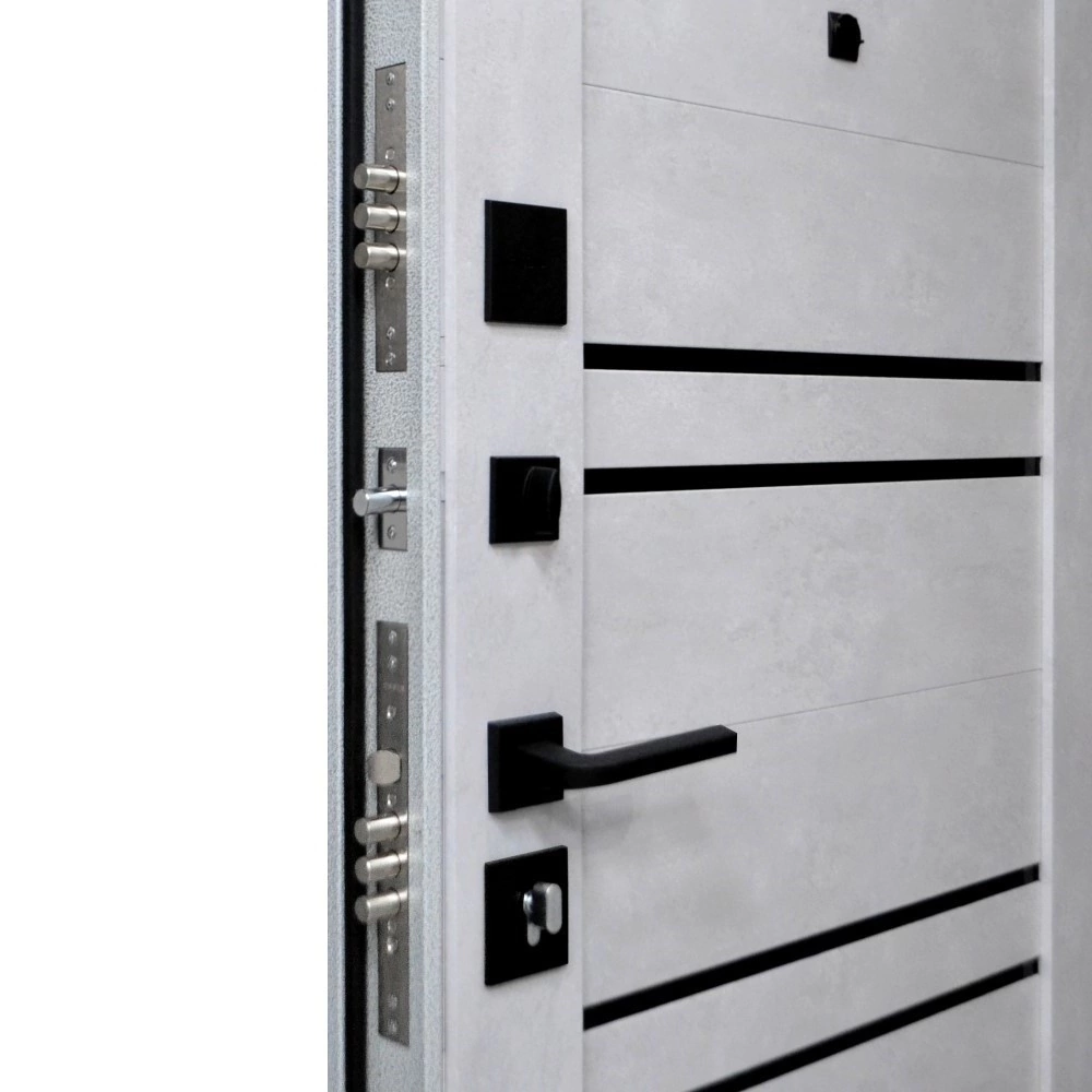 Дверь входная металлическая Герой-1 антик белый/бетон снежный 2050х960х90 мм левая