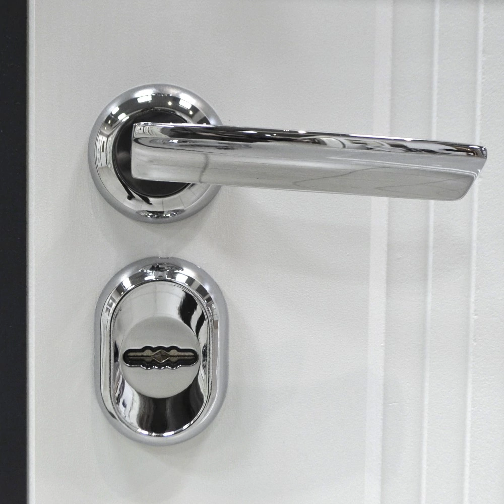 Дверь входная металлическая Плата серый муар/белое дерево 2050х960х103 мм левая