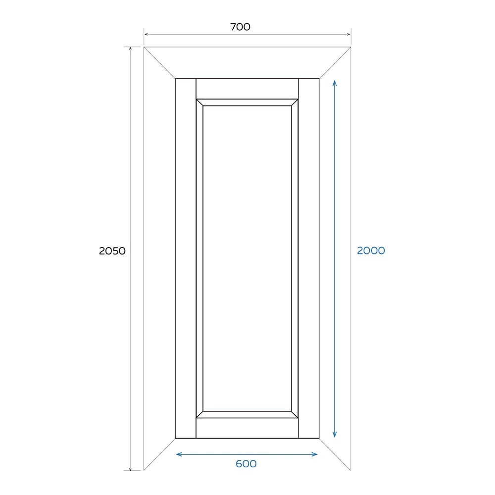 Дверь межкомнатная глухая 2000х600 мм Стиль 4P Кварцит ПЭТ