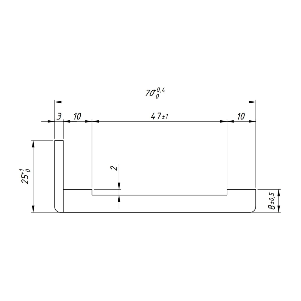 Наличник телескопический 2200х70х25 мм ПЭТ Кварцит (Стиль)