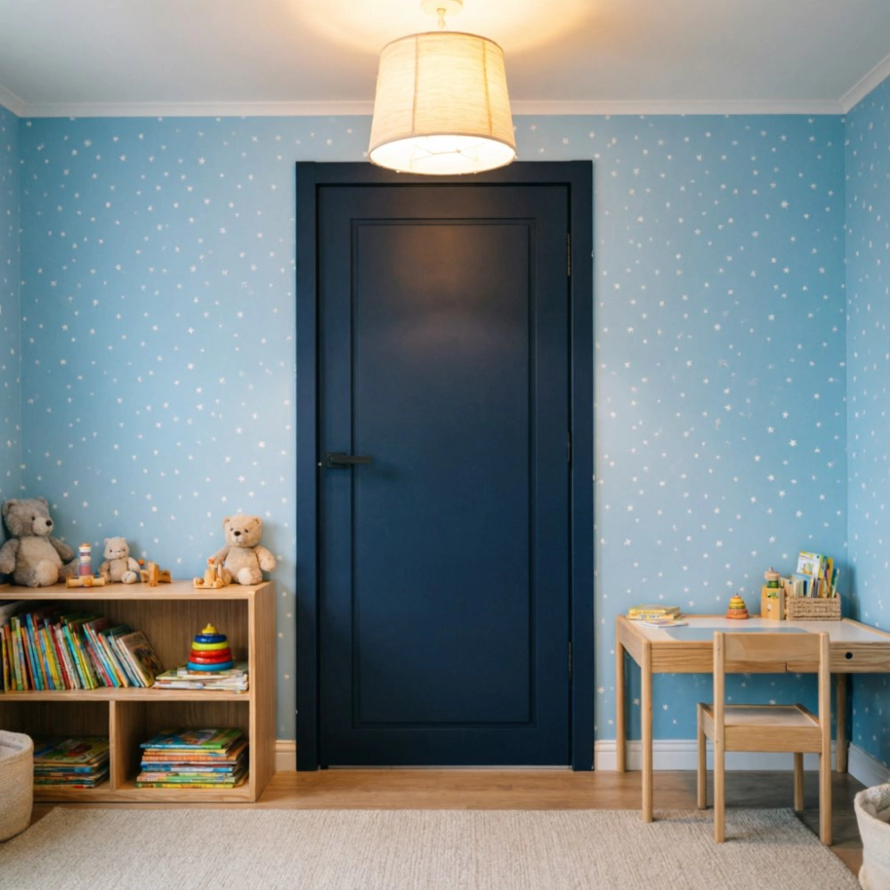 Дверь межкомнатная глухая 2000х700 мм Марсель ДГ полуночный синий Эмалит