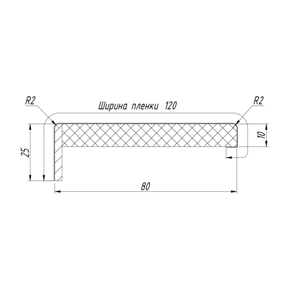 Наличник телескопический 2150х80х10 мм 5 шт Эмалит полночный синий Марсель