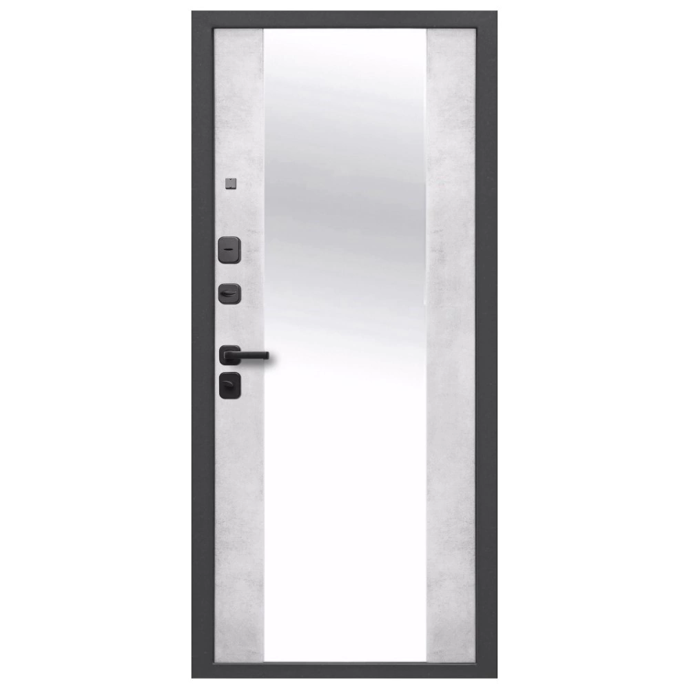 Дверь входная металлическая 2050х960х104 мм левая Геометрия Бетон/Зеркало