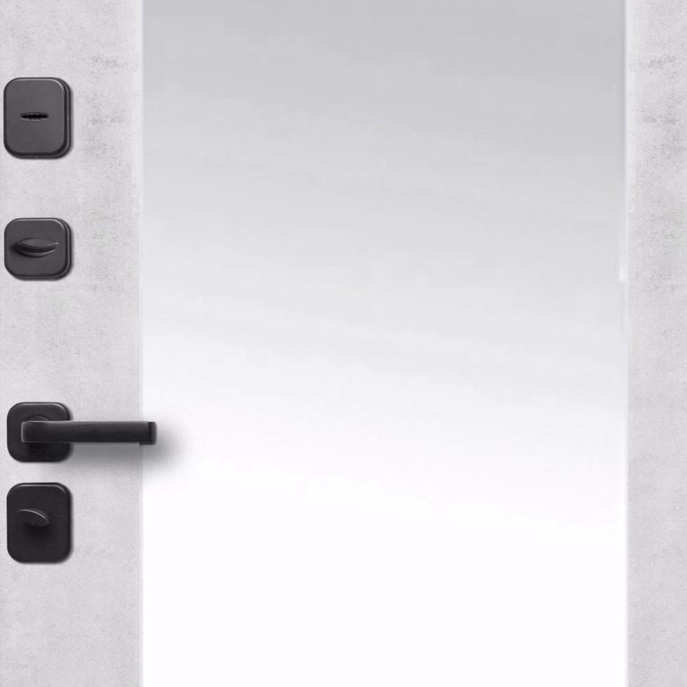 Дверь входная металлическая 2050х960х104 мм левая Геометрия Бетон/Зеркало