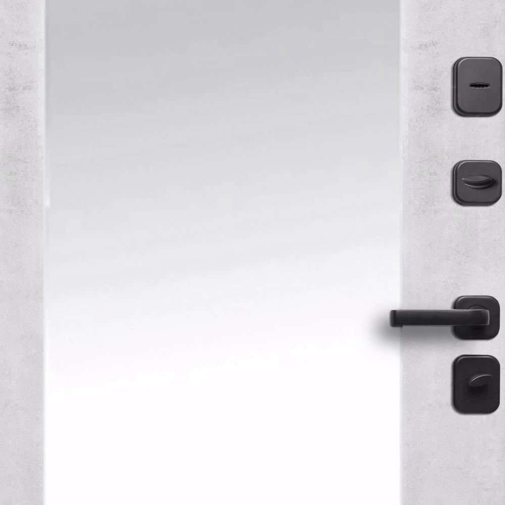 Дверь входная металлическая 2050х960х104 мм правая Геометрия Бетон/Зеркало