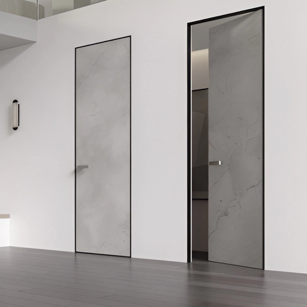 Дверь межкомнатная глухая под покраску с алюминиевой кромкой 2000х700 мм Инвизибл