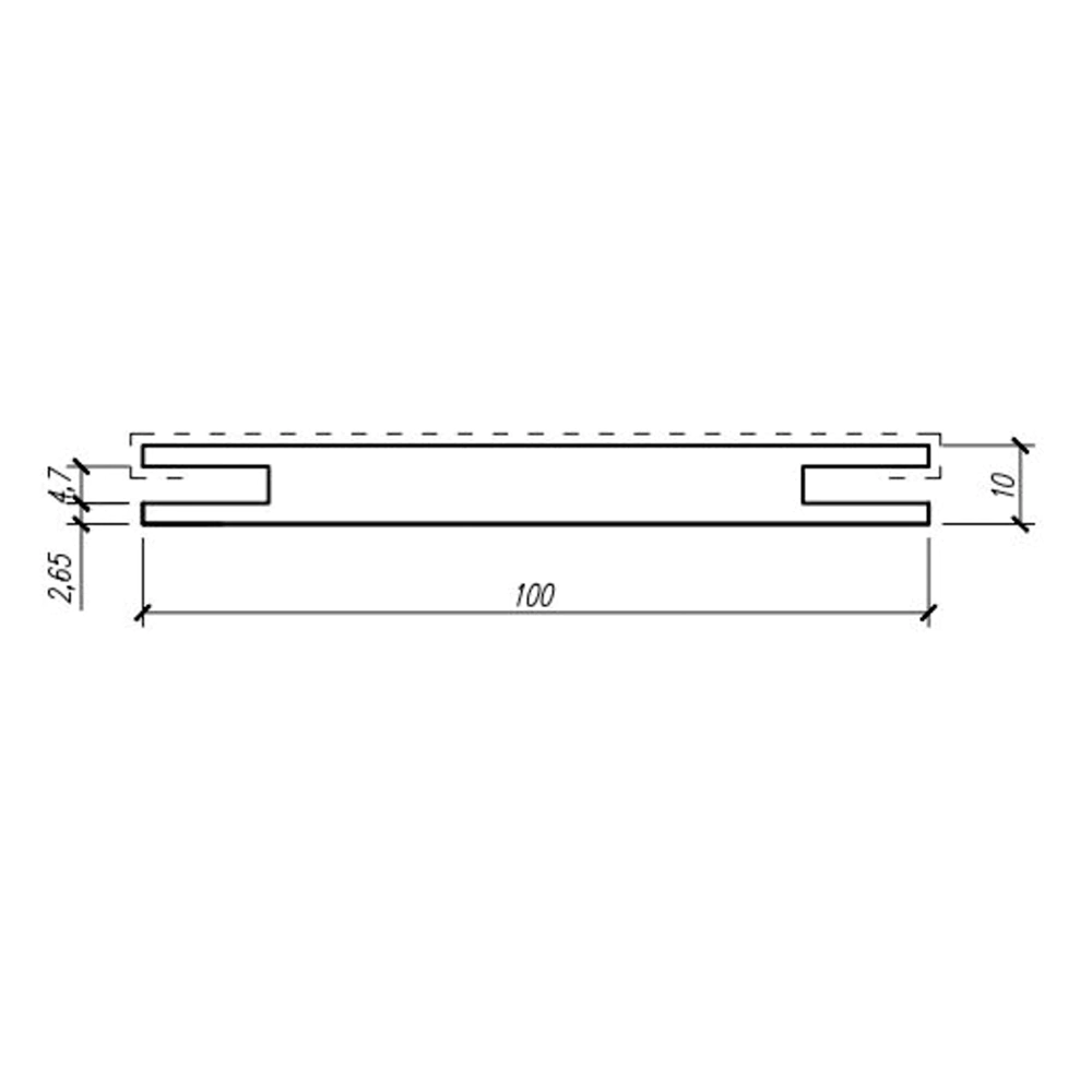 Добор телескопический 2070х100х10 мм ПВХ 3 шт Арктик (Пирамида)