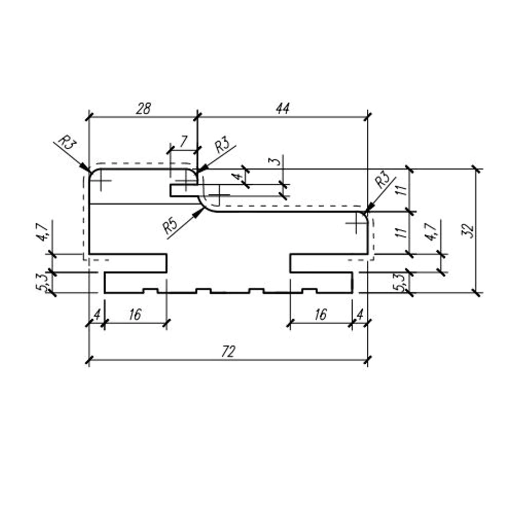 Стойка коробки телескопическая с уплотнителем 2070х69х28 мм ПВХ 2,5 шт Щербет (Пирамида)