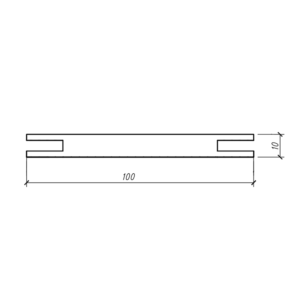 Добор телескопический 2070х100х10 мм ПВХ 3 шт Ясень белый (Симпл)