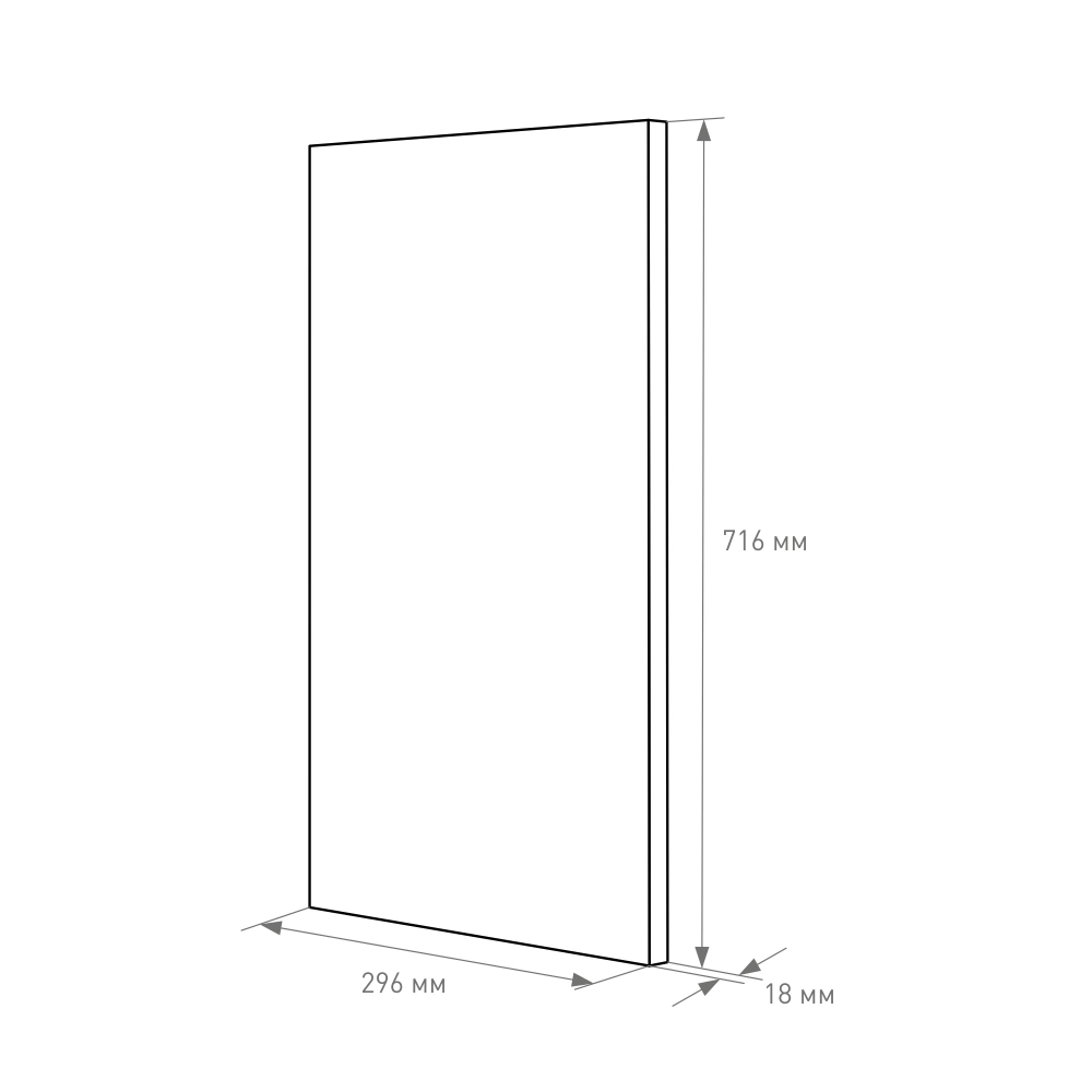 Фасад 716х296 мм Дуб крафт золотой