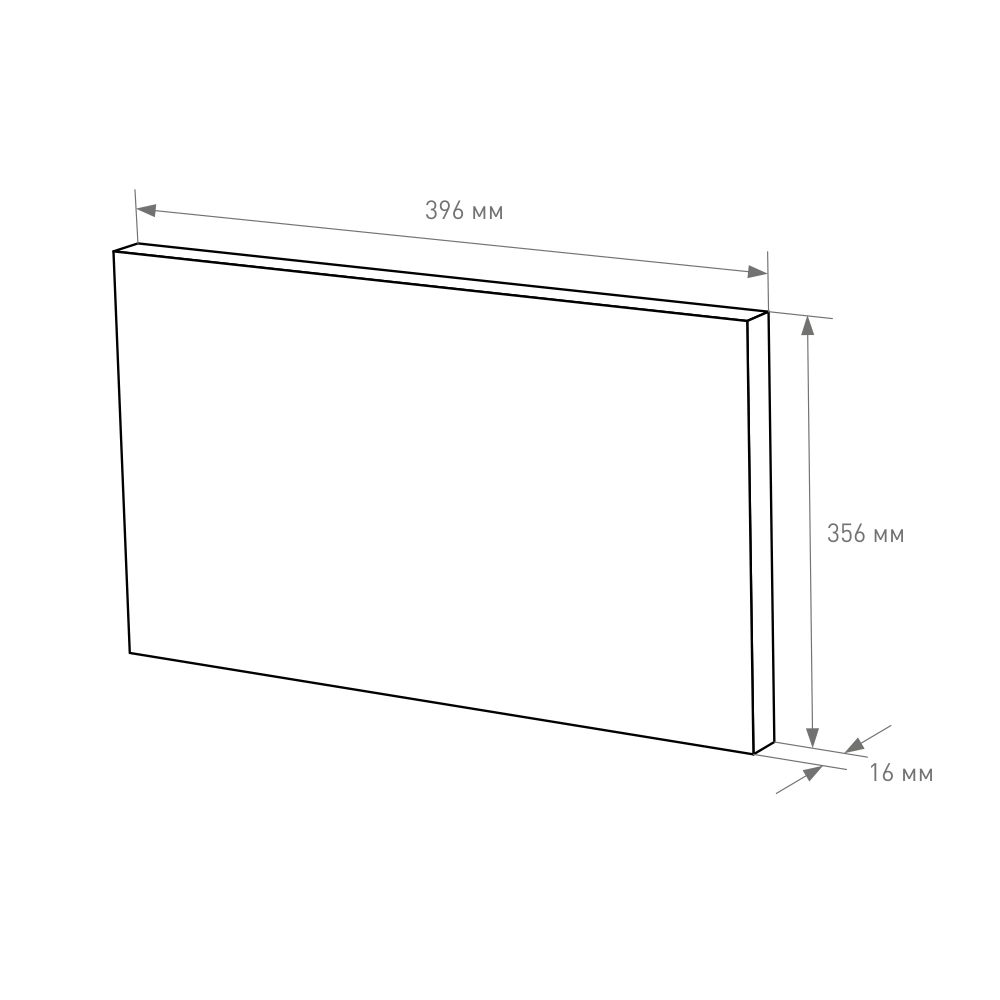 Фасад для выдвижного ящика 356х396 мм Эмаль матовый белый