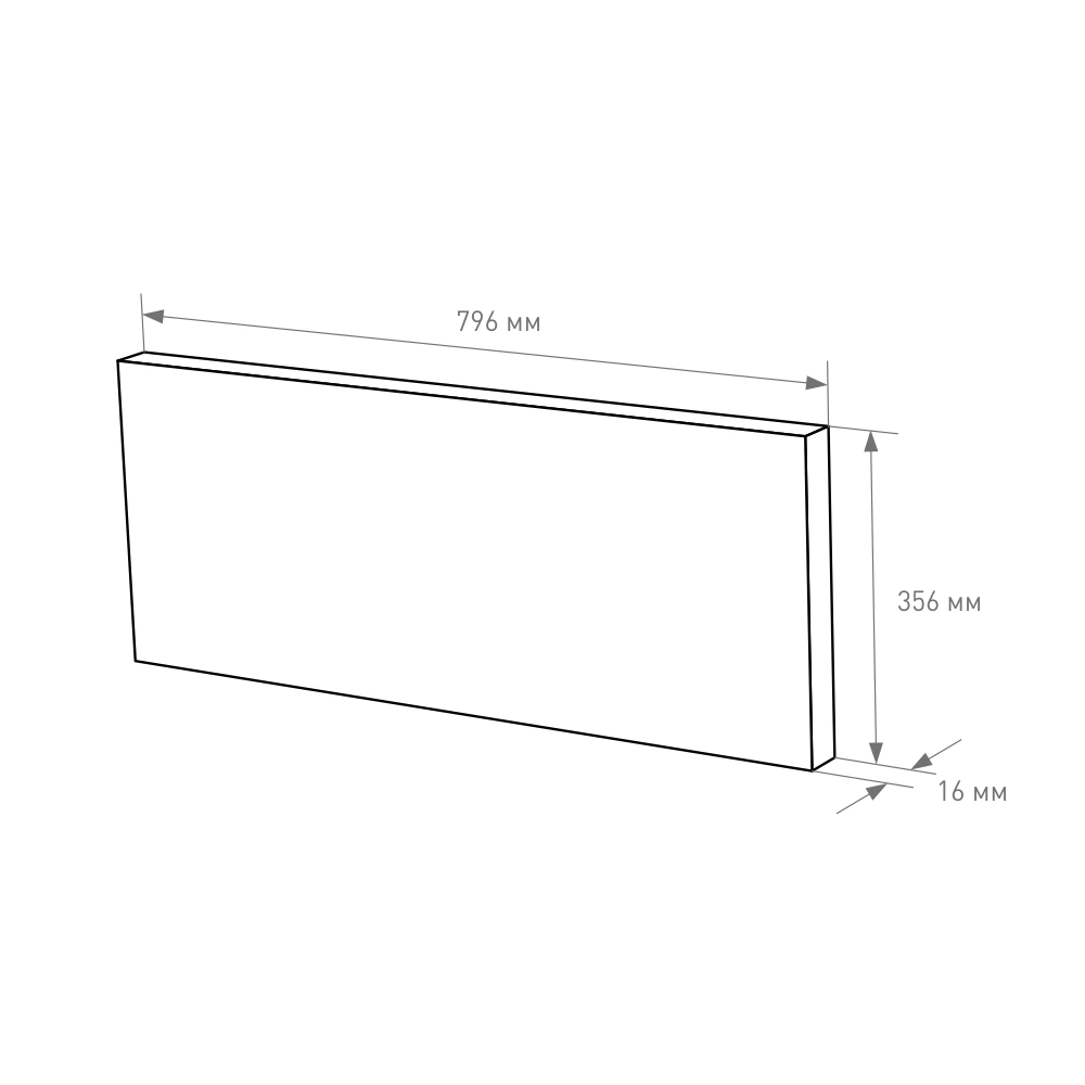 Фасад 356х796 мм Эмаль матовый белый